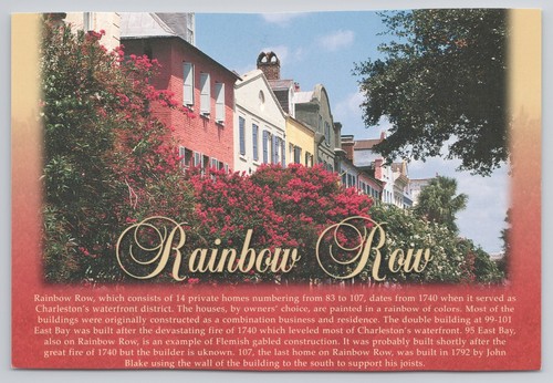 Rainbow row historic houses - row,